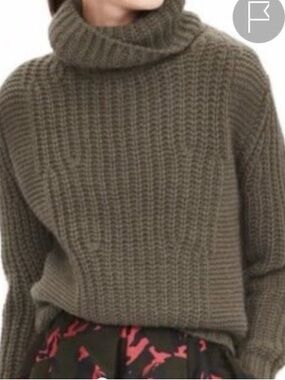 Banana Republic Chunky Cowl Neck Sweater - Olive